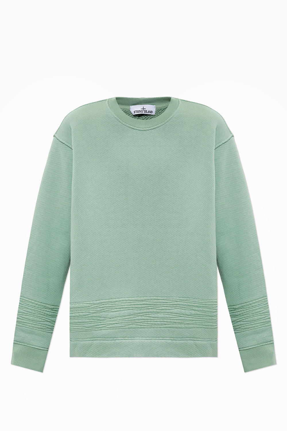 Cream stone island online sweatshirt